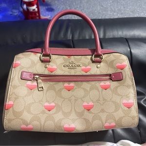 Coach heart bag and wallet